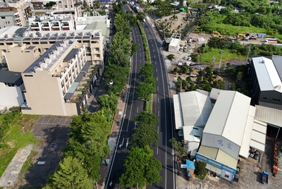 鳥松神農路道路翻新景觀圖